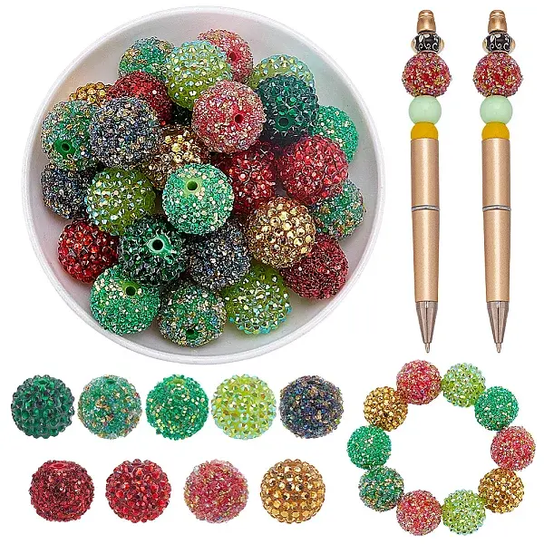 36Pcs 9 Styles Acrylic Beads