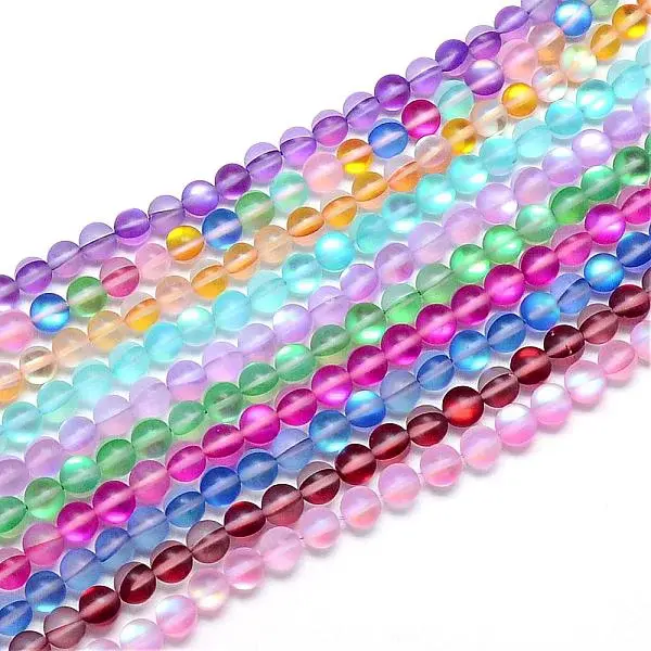 Synthetic Moonstone Beads Strands