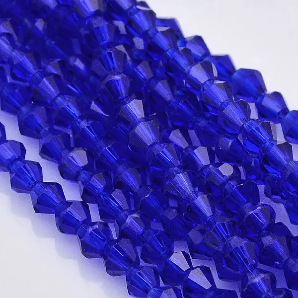 Faceted Bicone Glass Beads Strands