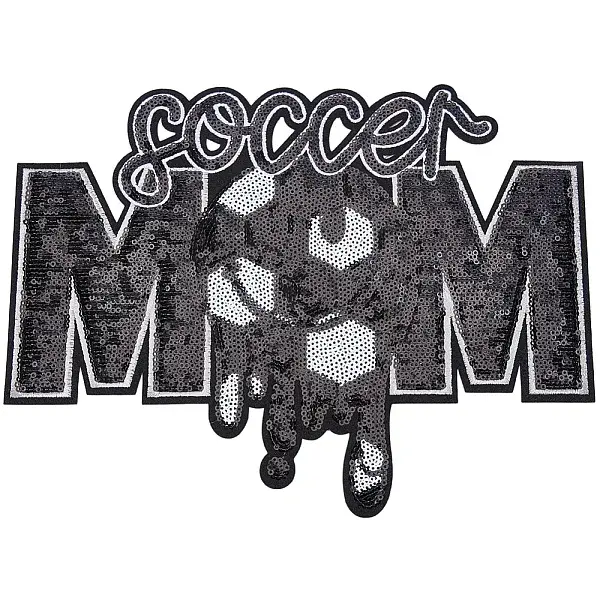 Sports Theme Sequin Embroidery Iron on/Sew on Patches