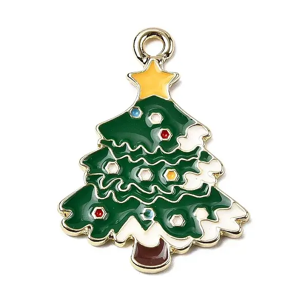 Christmas Alloy Enamel Pendants