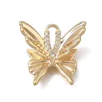 Brass Micro Pave Clear Cubic Zirconia Pendants