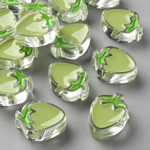 Transparent Enamel Acrylic Beads