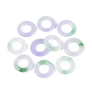 Dyed Natural White Jade Linking Rings