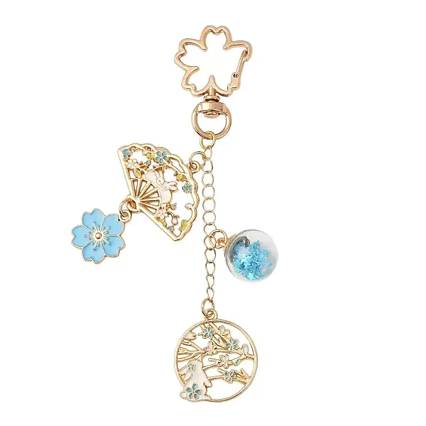 Alloy Enamel Pendant Keychains