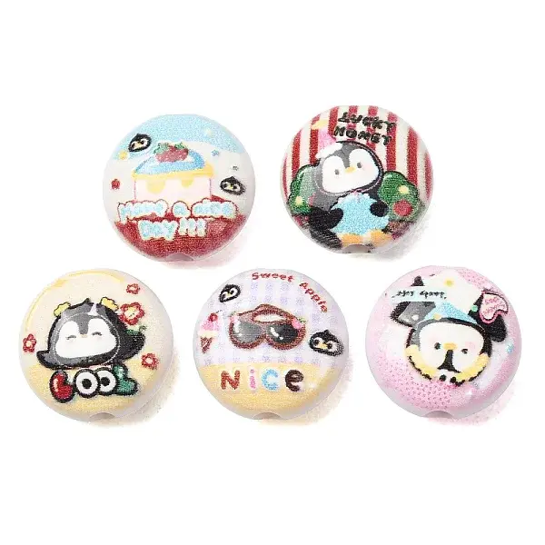 Printed Opaque Acrylic Beads