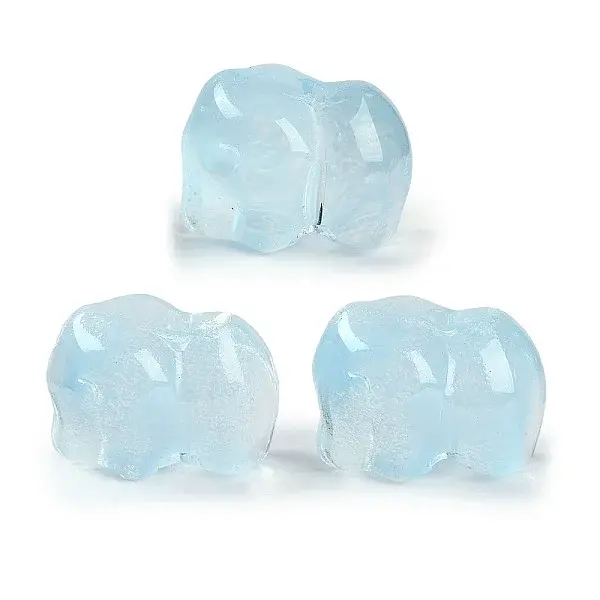 Spray Painted Glass Beads