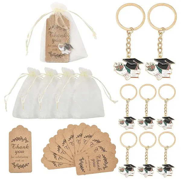 30Pcs Alloy Enamel Keychain