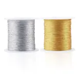 2 Rolls 2 Colors 3-Ply Round PET Metallic Thread
