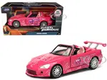 Sukis Honda S2000 Convertible Pink with Graphics "Fast &amp; Furious" Movie 1/32 Diecast Model Car by Jada