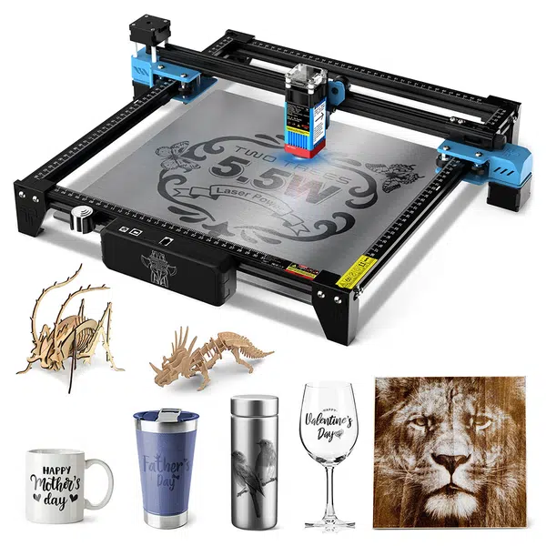 TWO TREES TTS-55 Pro 5.5W Laser Engraver 32-bit Mainboard 0.08*0.08mm Compressed Spot 0.1mm Precision 300*300mm