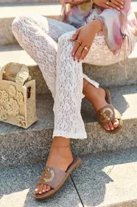 S. BARSKI Dámské Ploché Žabky S Cekulemi S.Barski