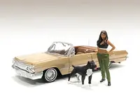 "Lowriderz" Figurine IV and a Dog for 1/18 Scale Models by American Diorama