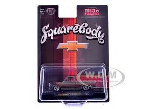 1978 Chevrolet C10 Silverado Pickup Truck Gray with Stripes Limited Edition to 8580 pieces Worldwide 1/64 Diecast Model Car by M2 Machines