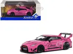 2019 Nissan GT-R (R35) LB-Silhouette Works RHD (Right Hand Drive) Pink with Graphics 1/43 Diecast Model Car by Solido