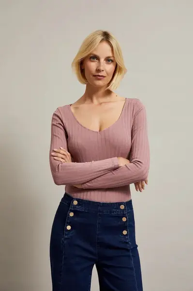 Marisse Women's Blouse Z-Ts-4519 Dusty Pink