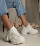 Gemre Biele dámske masívne športové tenisky Zarina