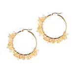 Kruhové náušnice CITRÍN