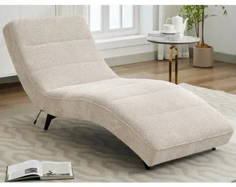 Relaxačné lehátko s elektrickým polohovaním Monaco, béžová látka%