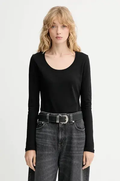 Bavlněné tričko s dlouhým rukávem Calvin Klein