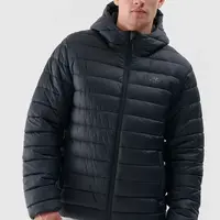 Pánská Péřová Bunda S Kapucí 4F Černá 4FWAW24TDJ