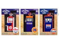 "Vintage Gas Pump" Set of 3 Pumps Series 16 1/18 Diecast Models by Greenlight