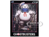 "Ghostbusters" 6" Stay Puft Marshmallow Man Figure with Nano Ecto-1 Car Diorama Set "Ghostbusters" (1984) Movie "Next Level" Series Model by Jada