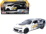 2017 Chevrolet Camaro ZL1 42 Black and White "GT Racing" Series 1/24 Diecast Model Car by Motormax