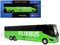 Prevost H3-45 Coach Bus "FlixBus" Green Limited Edition 1/87 (HO) Diecast Model by Iconic Replicas