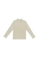 Dětské tričko s dlouhým rukávem Donsje Wonsy Shirt béžová barva, s pologolfem, 4089800