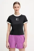 Bavlněné tričko Columbia Rolling Bend černá barva, 2120001