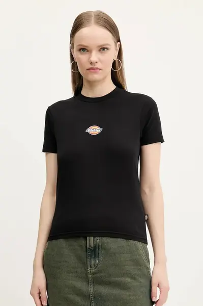 Tričko Dickies černá barva, DK0A4ZAOBLK1