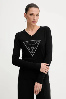 Svetr Guess MIRIAM dámský, černá barva, lehký, W5GR19 Z2NQ2
