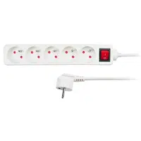 SOLIGHT Prodlužovací kabel 3 x 1 mm2, 5 m, 5 zásuvek, vypínač