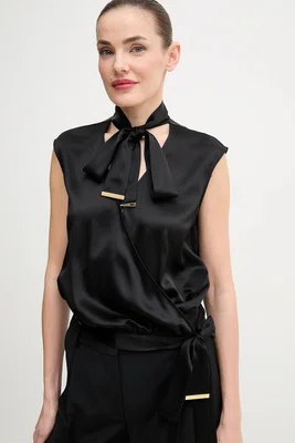 Halenka Marciano Guess LINDA dámská, černá barva, hladká, 5GGH00 7246A