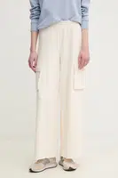Bavlněné tepláky Dkny béžová barva, DJ5P3068