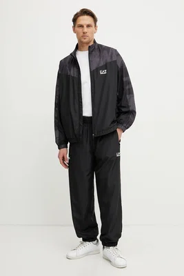 Tepláková souprava EA7 Emporio Armani černá barva, AF12948.7M000078