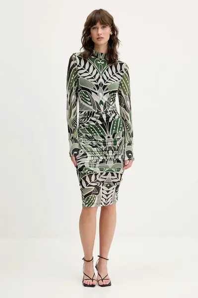 Šaty Farm Rio zelená barva, mini, přiléhavé, 329135