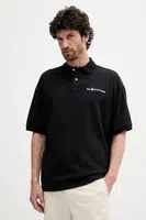 Bavlněné polo tričko Polo Ralph Lauren pánské, černá barva, 710972615