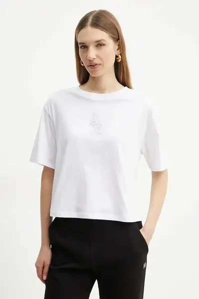 Bavlněné tričko Armani Exchange bílá barva, XW000102 AF10359