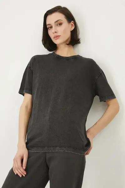 Bavlněné tričko Medicine šedá barva