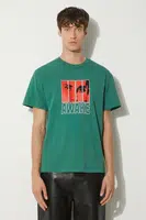 Bavlněné tričko Awake NY Vegas T Shirt zelená barva, s potiskem, SP24-TS006
