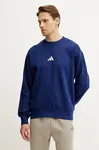 Mikina adidas Feelcozy pánská, tmavomodrá barva, s aplikací, JE3792