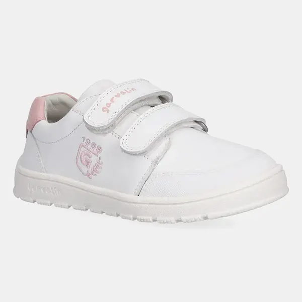 Dětské kožené sneakers boty Garvalin bílá barva, 252510