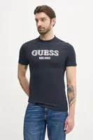 Bavlněné tričko Guess tmavomodrá barva, s potiskem, M5GI07 I3Z14