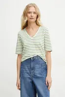 Plátěné tričko Weekend Max Mara béžová barva, 2515941012600