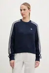 Svetr adidas Originals KNITTED CREW dámský, tmavomodrá barva, hřejivý, JD0906