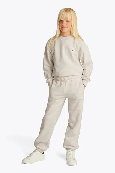 Dětské tepláky Tommy Hilfiger bílá barva, hladké, KS0KS00535