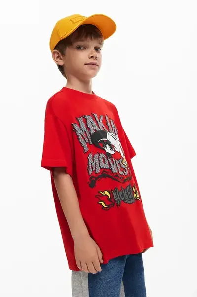 Desigual Dětské bavlněné tričko Desigual x Disney
