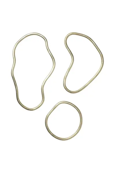 Podložka na horké nádobí ferm LIVING Pond Trivets 3-pack žlutá barva
